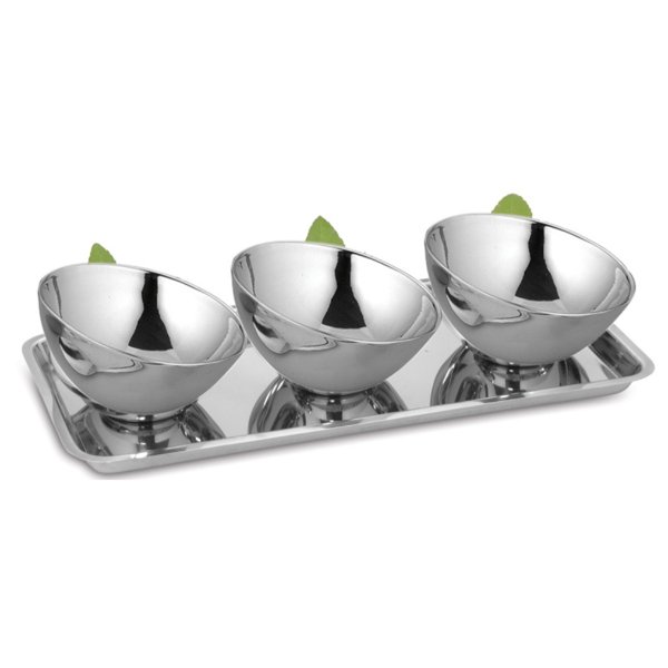 Steel Oval Trio with Tray
