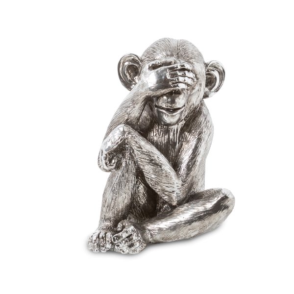 Antique Silver See No Evil Monkey
