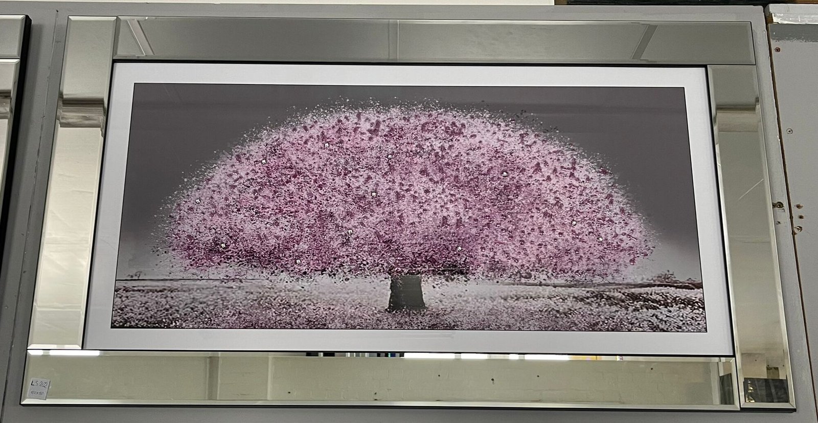 Hot Pink Blossom Sparkling Wall Art