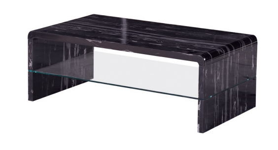 Lux Black Marble Effect Coffee Table