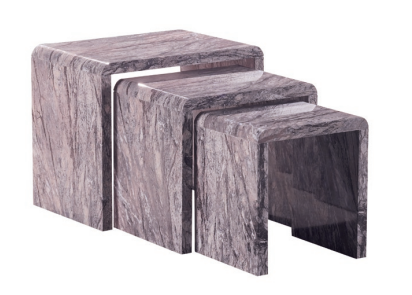 Lux Grey Marble Effect Nest of Tables