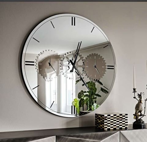 Trio Multi-Time Mirrored Wall Clock